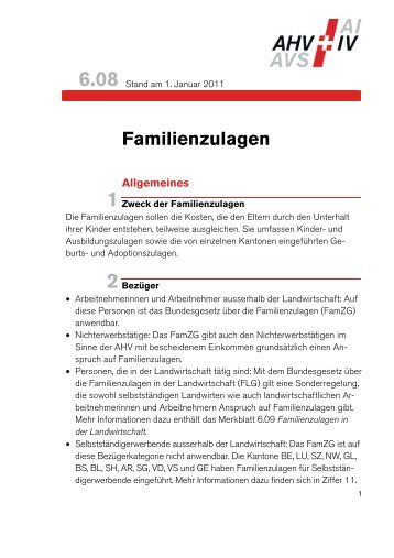 Familienzulagen