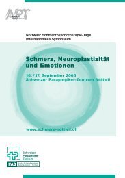 Schmerz, Neuroplastizität und Emotionen - Paranet