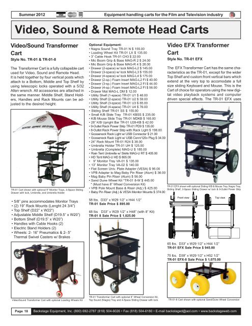 Prop Carts - Backstage Equipment