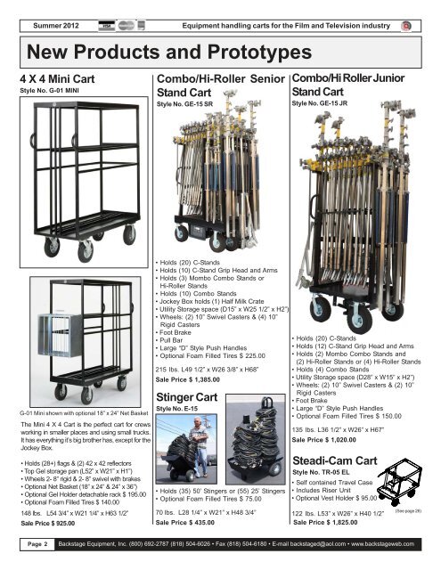 Prop Carts - Backstage Equipment