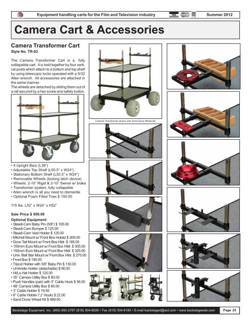 Prop Carts - Backstage Equipment