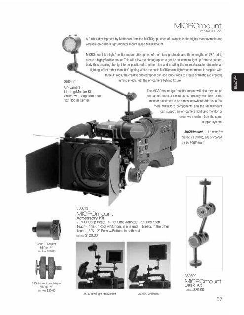 click here to view & download the full - Matthews Studio Equipment