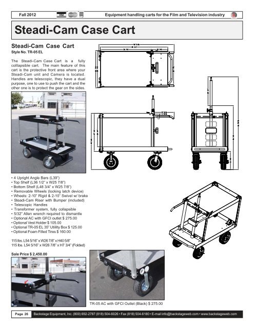 Catalog Fall 2012 2nd Edition.pmd - Backstage Equipment