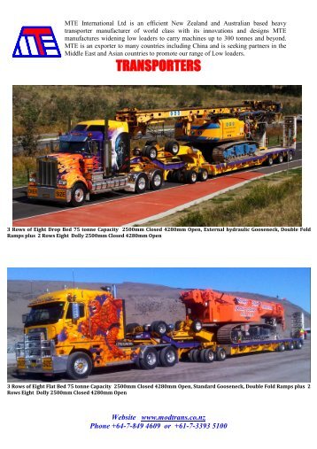 MTE International Ltd is an efficient New Zealand based heavy ...