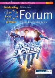 Box Office: +44 (0) - Millennium Forum