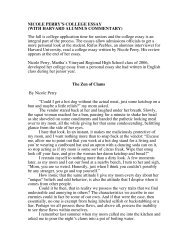 NICOLE PERRY'S COLLEGE ESSAY - Martha's Vineyard Regional ...