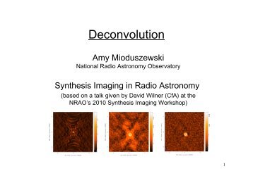 Deconvolution - Hartebeesthoek Radio Astronomy Observatory