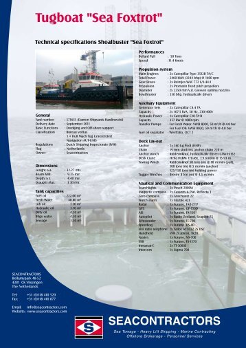 Tugboat "Sea Foxtrot" - Seacontractors