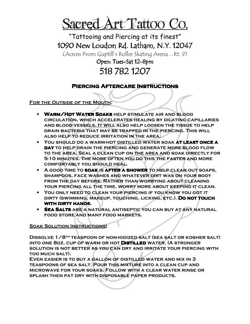 Top 69 Tattoo Aftercare Instructions Sheet In eteachers