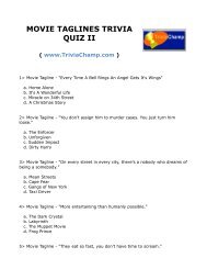 Movie Songs Trivia Quiz Trivia Champ