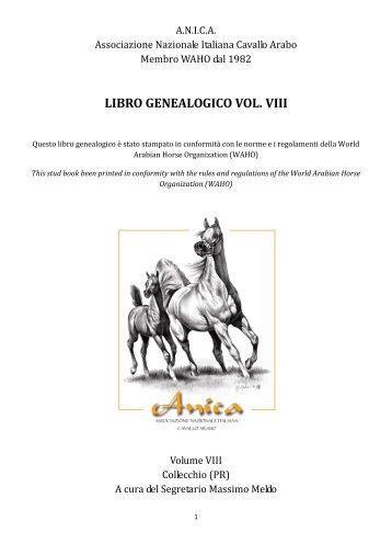 LIBRO GENEALOGICO VOL. VIII - ANICA