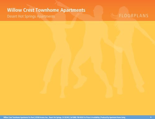 Willow Crest Townhome Apartments Printable Brochure - Desert Hot ...