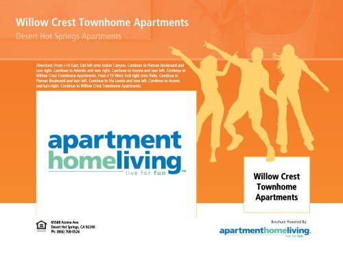 Willow Crest Townhome Apartments Printable Brochure - Desert Hot ...