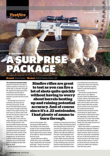 A SurpriSe pAckAge - ANSCHÜTZ - Modern Sporting Rifles (MSR)