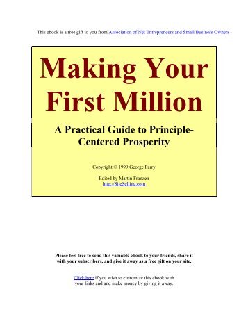 Making Your First Million.pdf - Association of Net Entrepreneurs and ...