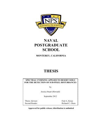 Spectral Unmixing Applied to Desert Soils for the - Naval ...