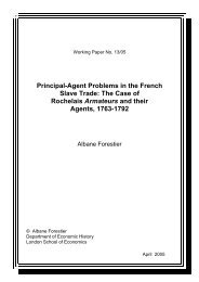 Principal-Agent Problems in the French Slave Trade: The Case of ...