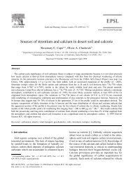 Sources of strontium and calcium in desert soil and calcrete