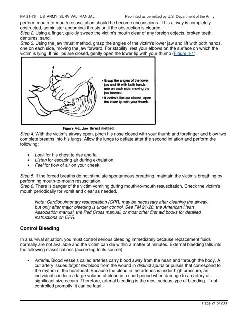 FM 21-76 US ARMY SURVIVAL MANUAL - AR15.com