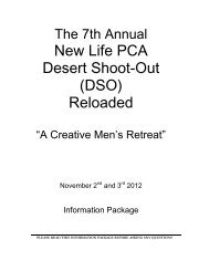 2nd ANNUAL NEW LIFE PCS MEN'S DESERT SHOOT-OUT (DSO)