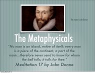 Meditation 17 by John Donne - Jenks Public Schools