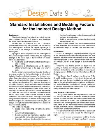 Design Data 9 - American Concrete Pipe Association