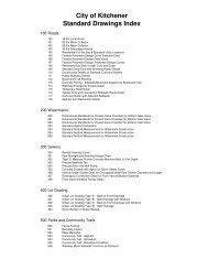 Kit Standard Drawing Index June 2010 - City of Kitchener