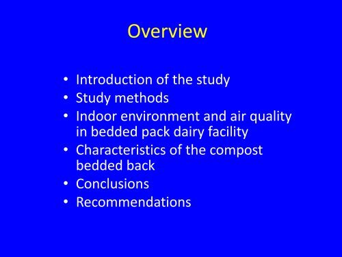 Evaluating the Effectiveness of Compost Bedded Dairy Pack - Ohio ...