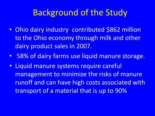 Evaluating the Effectiveness of Compost Bedded Dairy Pack - Ohio ...