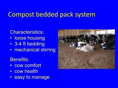 Evaluating the Effectiveness of Compost Bedded Dairy Pack - Ohio ...