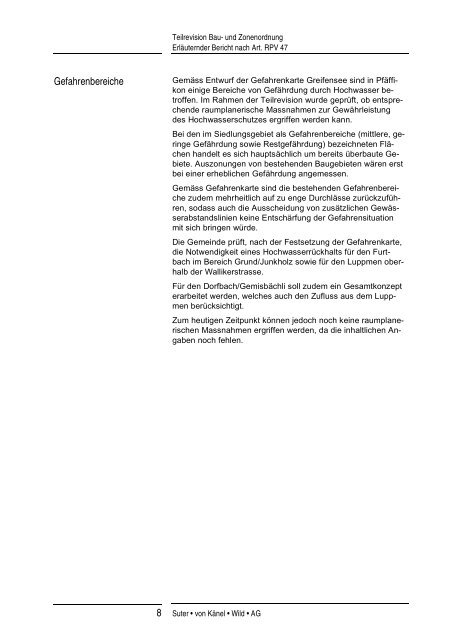 Erläuternder Bericht [PDF, 3.00 MB] - Gemeinde Pfäffikon ZH