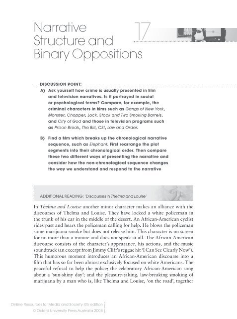 Narrative Structure and Binary Oppositions - Oxford University Press