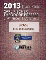 Solos and Ensembles - the Theodore Presser Company