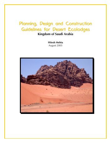 Planning, Design and Construction Guidelines for Desert Ecolodges