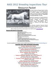 NASS 2012 Breeding Inspection Tour Resource Packet