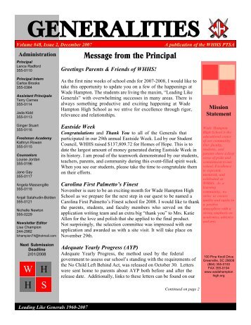 GENERALITIES - Greenville County School District