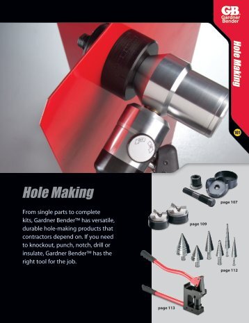 Hole Making - Gardner Bender