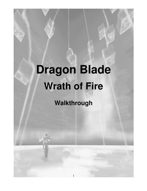 Dragon Blade Wrath Of Fire Nintendo WII Game