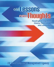 Old Lessons, New Thoughts - AF Logistics Management Agency