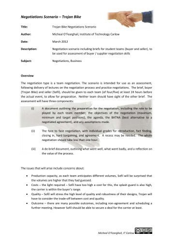 Negotiations Scenario Trojan Bike.pdf - NDLR Dspace