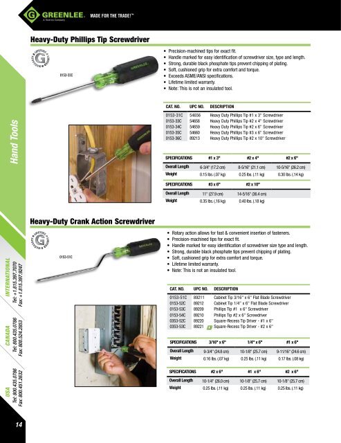 Greenlee Catalog - Delco Wire and Cable Limited