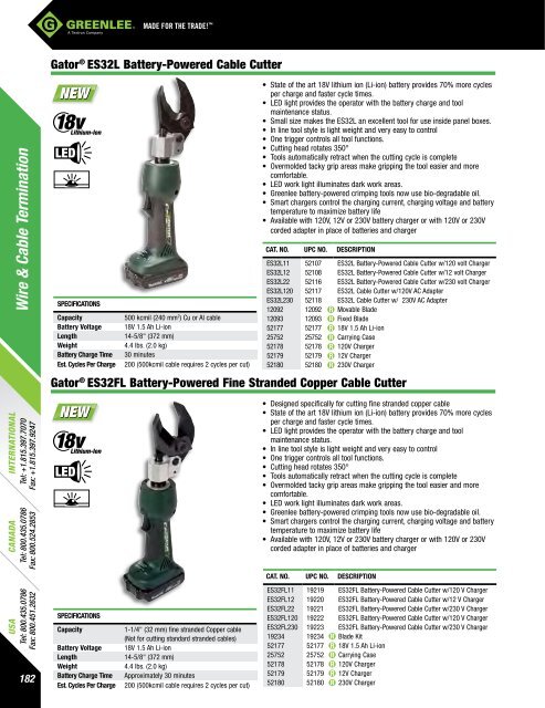 Greenlee Catalog - Delco Wire and Cable Limited