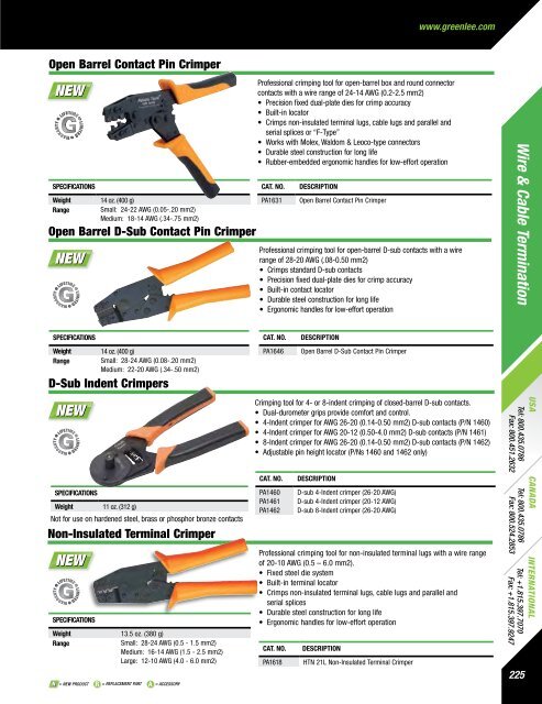 Greenlee Catalog - Delco Wire and Cable Limited