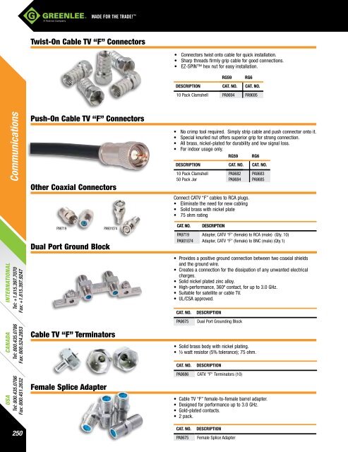 Greenlee Catalog - Delco Wire and Cable Limited