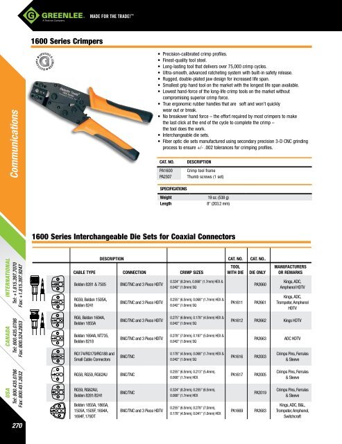 Greenlee Catalog - Delco Wire and Cable Limited