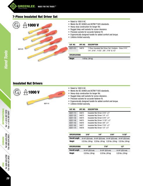 Greenlee Catalog - Delco Wire and Cable Limited