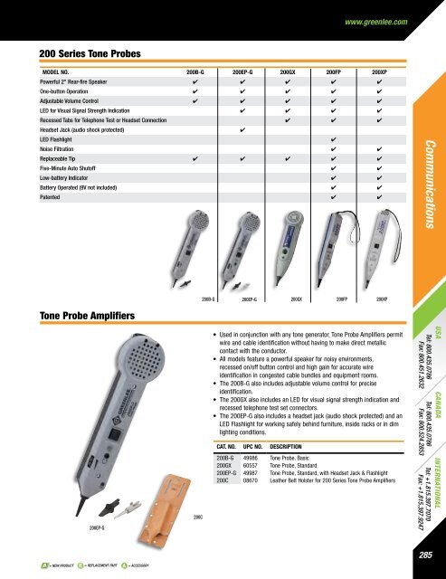 Greenlee Catalog - Delco Wire and Cable Limited