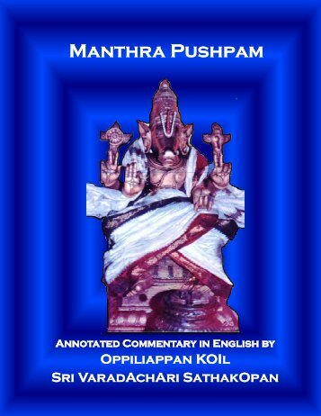 Manthra Pushpam Manthra Pushpam - Sadagopan.org