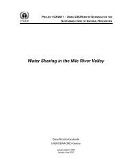 Water Sharing in the Nile River Valley - GRID - UNEP