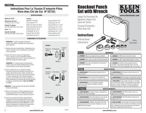 Knockout Punch Set with Wrench - Klein Tools